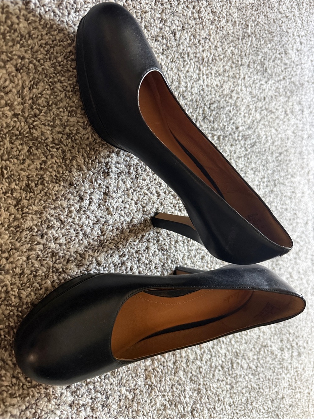 Clarks Black Leather High Heel Pumps